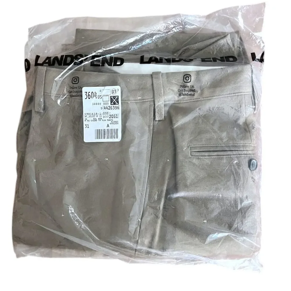 36 Lands End NWT plain chino pants 36